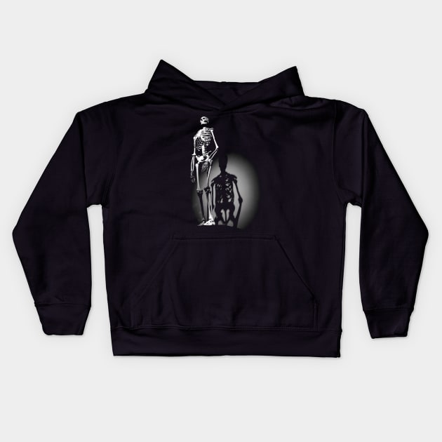 human anatomy - black shirt Kids Hoodie by hottehue